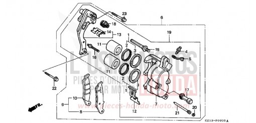 FRONT BRAKE CALIPER XR250RP de 1993